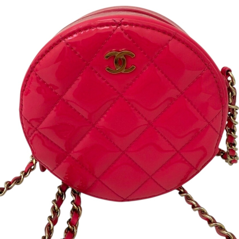 Chanel Miss Coco Round Clutch with Chain CC Pink Caviar Mini Crossbody Bag
